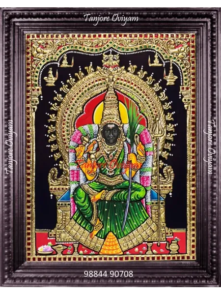 Amman Goddess Tanjore Painting